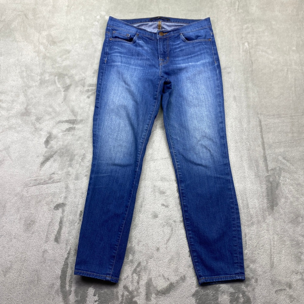 J Brand Capri Karma Blue‎ Mid Rise Slim Cropped Jeans Size 27 Fits 28" Grunge